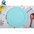 High quality round dinner kitchen cake plate ceramic